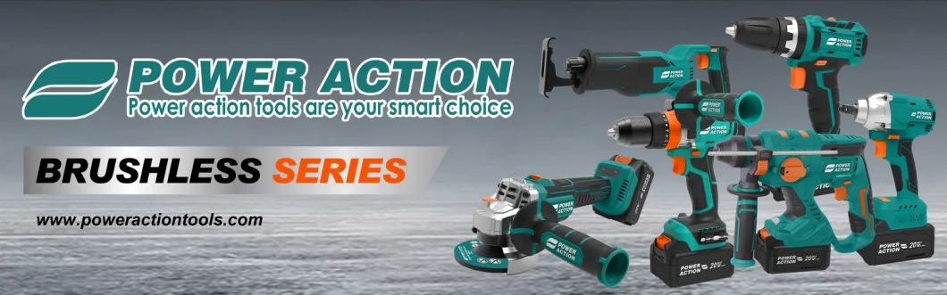 Power Action Brushless 20V Double Speed Electric Cordless Impact Wrench Tools