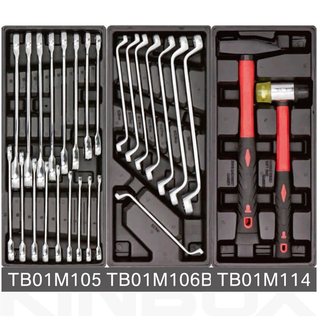 Kinbox Workshop Garage Mechanic Toolbox Storage with 138 PCS Tools