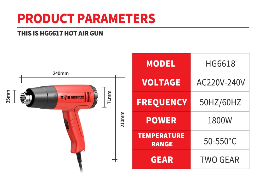 Heat Blower Gun for Softening Glue on The Screen Hg6618